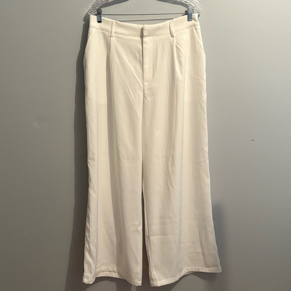 Cider Women’s 0XL White Wide Leg Trousers Classic Timeless Business Casual Pants - Picture 6 of 16